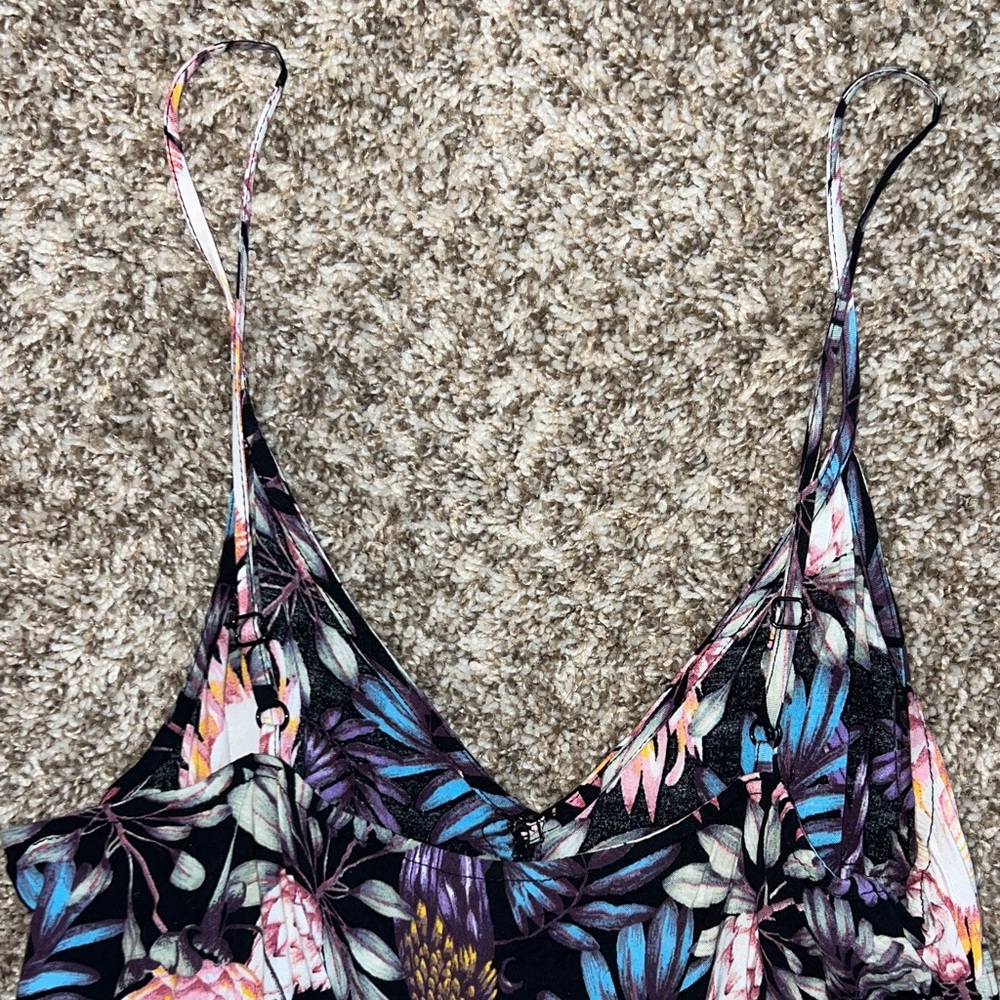 H&M Floral Swim Coverup in Black and Pink - Picture 5 of 6